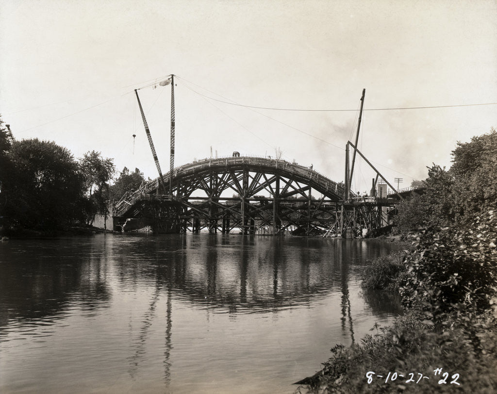 Detail of Arched Bridge Under Construction by Anonymous