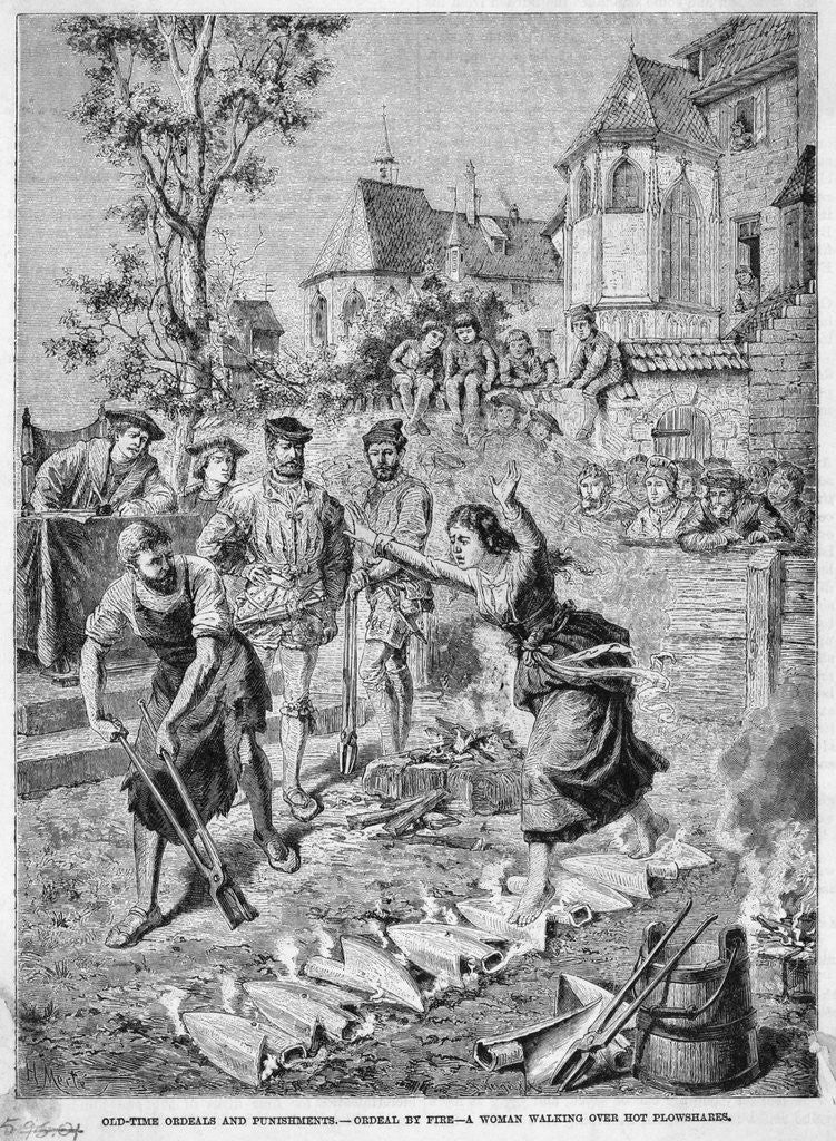 Detail of Woman Walks Over Hot Plowshares by Anonymous