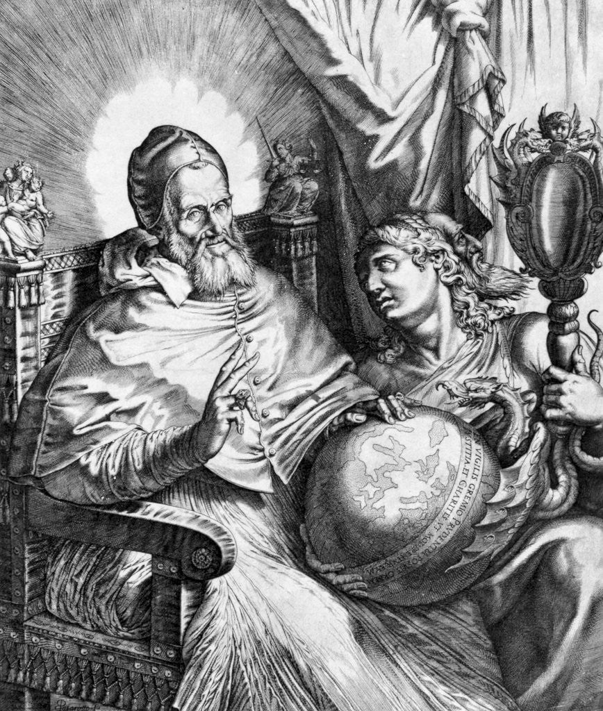 Detail of Pope Gregory Seated with Globe in Lap by Anonymous