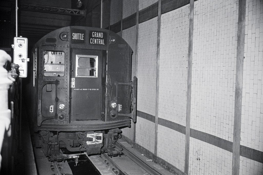 Detail of Unmanned Subway Train in Tunnel by Anonymous