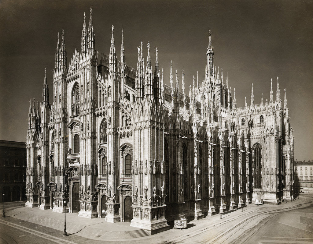 Detail of View Of Milan Cathedral From South-West by Anonymous