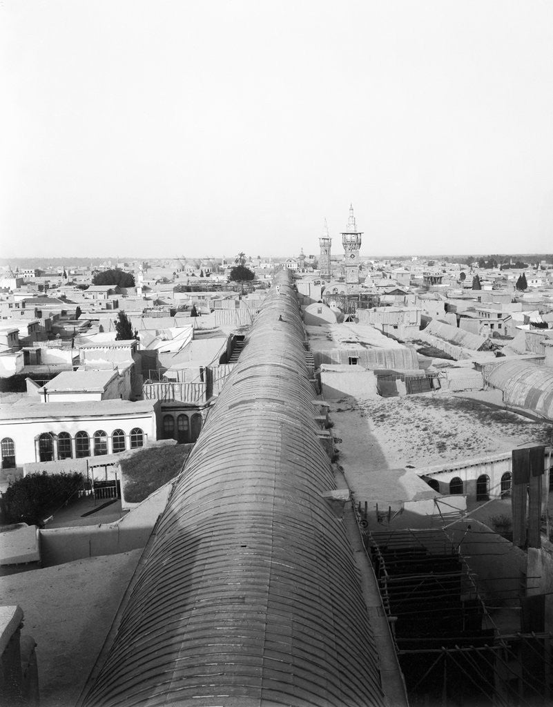 Detail of Panorama of Damascus with Covered Street by Anonymous