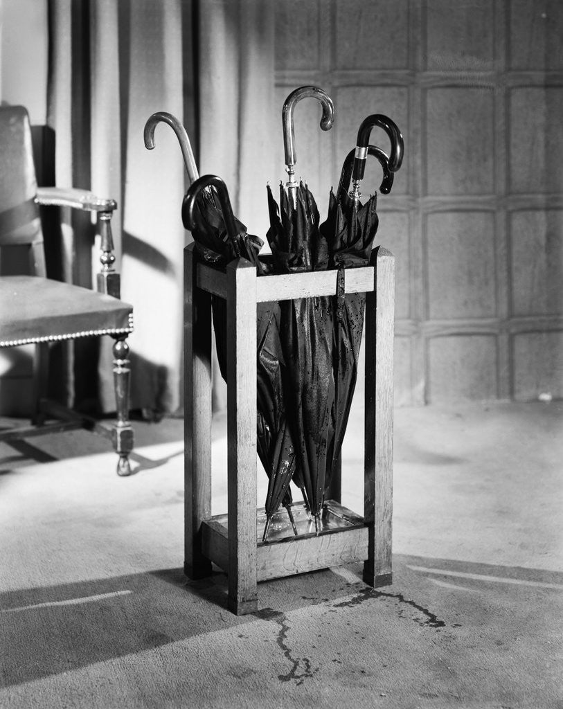 Detail of Five Umbrellas In An Umbrella Stand by Anonymous