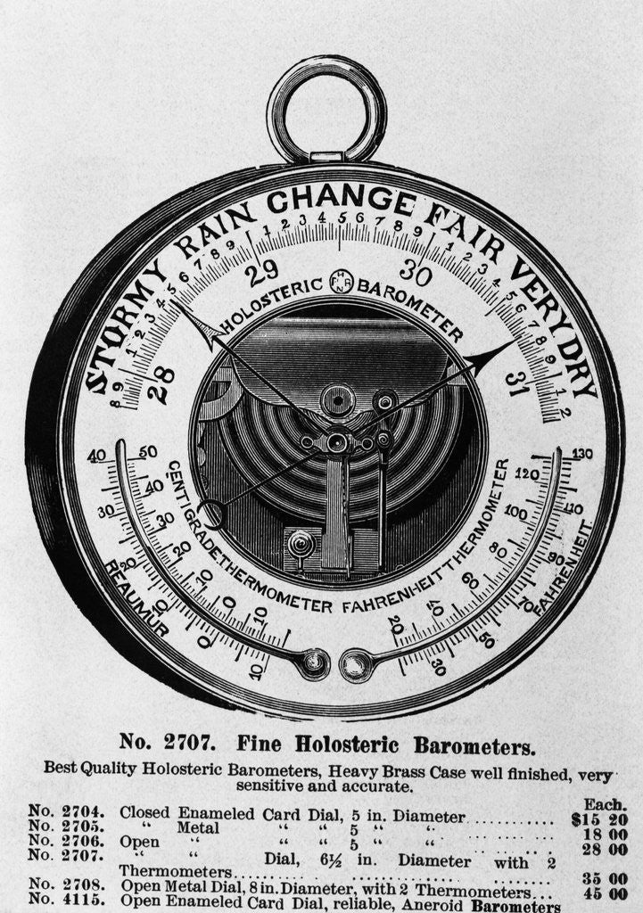 Detail of Fine Holosteric Barometer by Anonymous