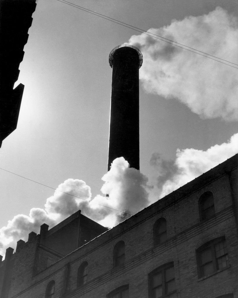 Detail of Smokestack Emitting Smoke by Anonymous