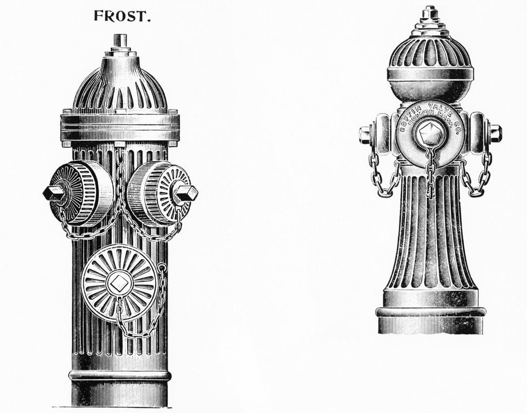 Detail of Woodcut Of Fire Hydrant by Anonymous