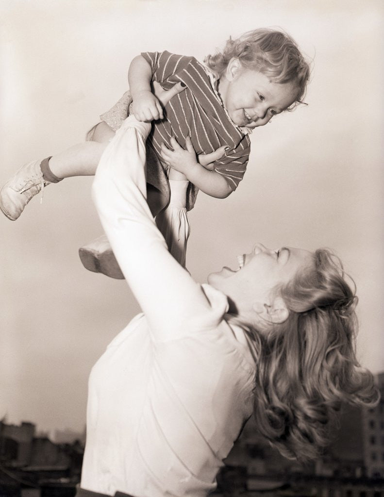Detail of Mother Swinging Daughter Up in the Air by Anonymous