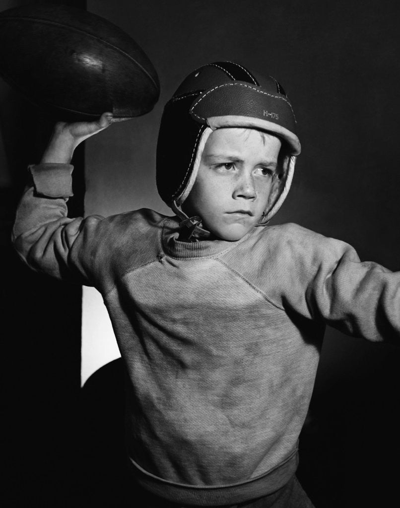 Detail of Boy Throwing a Football by Anonymous