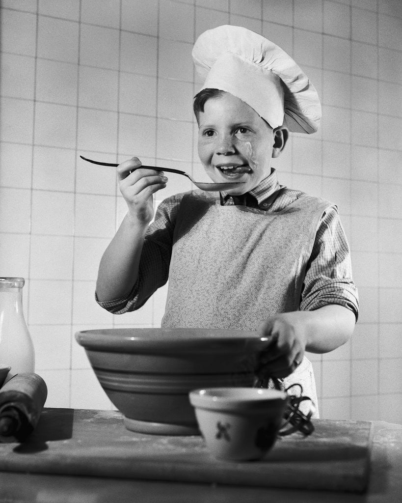 Detail of Boy Tasting His Cooking by Anonymous