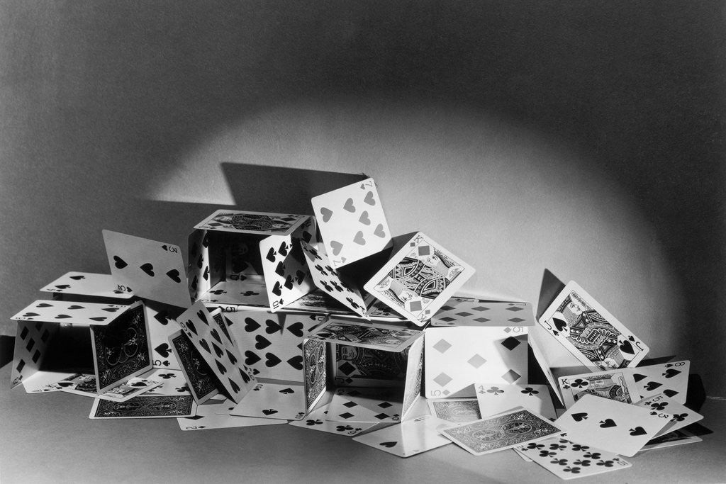 Detail of Tumbled House Of Cards by Anonymous
