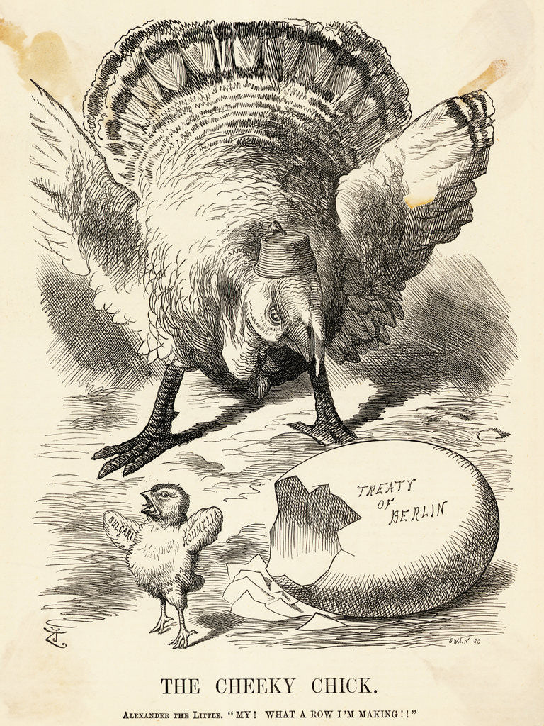 Detail of Political Cartoon Of Chick And Turkey by Anonymous