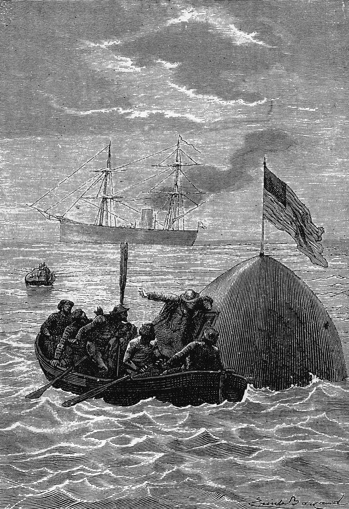 Detail of Illustration Of Moon Capsule Rescue by Anonymous