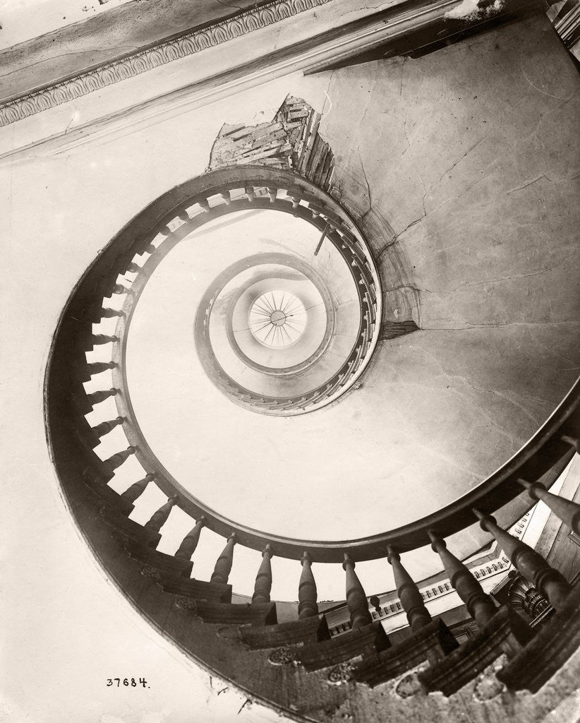 Detail of St. Louis Hotel's Winding Staircase by Anonymous