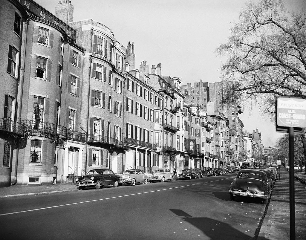Detail of Homes on Beacon Street by Anonymous