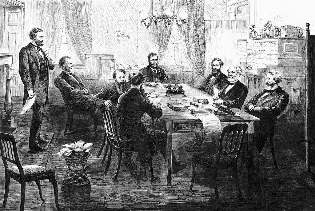 Detail of President Grant In Session with His Cabinet by Anonymous