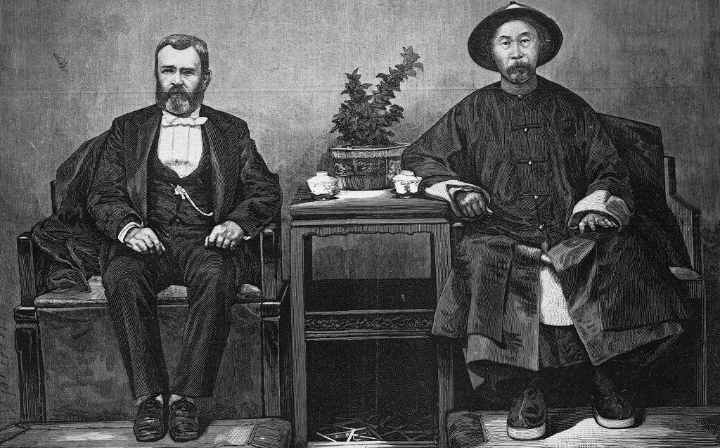 Detail of General Grant Seated with Li Hung Chang by Corbis