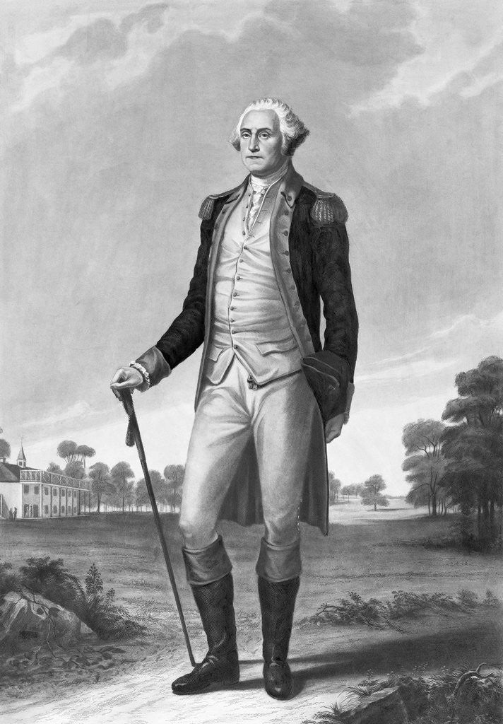 Detail of Painting of George Washington by George Hicks