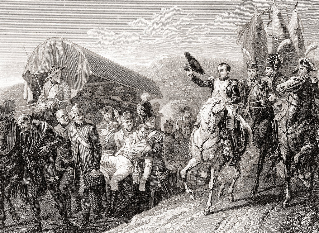 Detail of Napoleon Honoring The Courageous Wounded by Anonymous