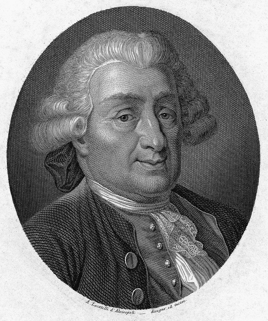 Detail of Carlo Goldoni Head-Shoulders, Wig, Oval by Anonymous