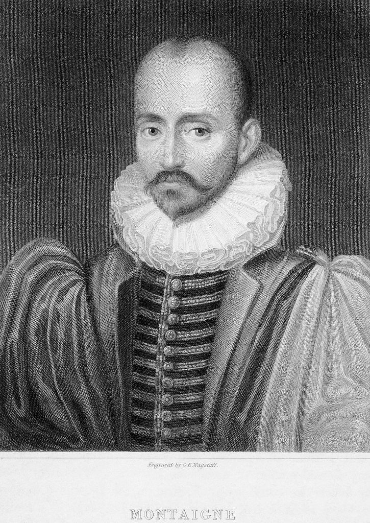 Detail of Portrait of Michel de Montaigne by Charles Edward Wagstaff