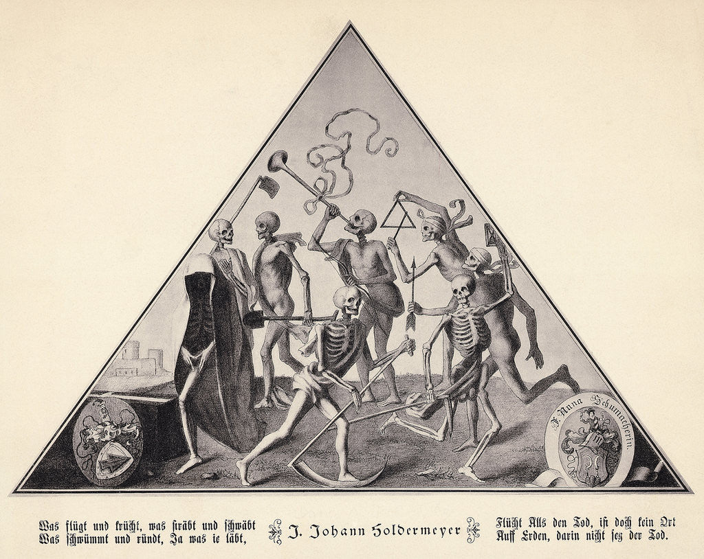 Detail of Dance Of Death Engraving by Anonymous