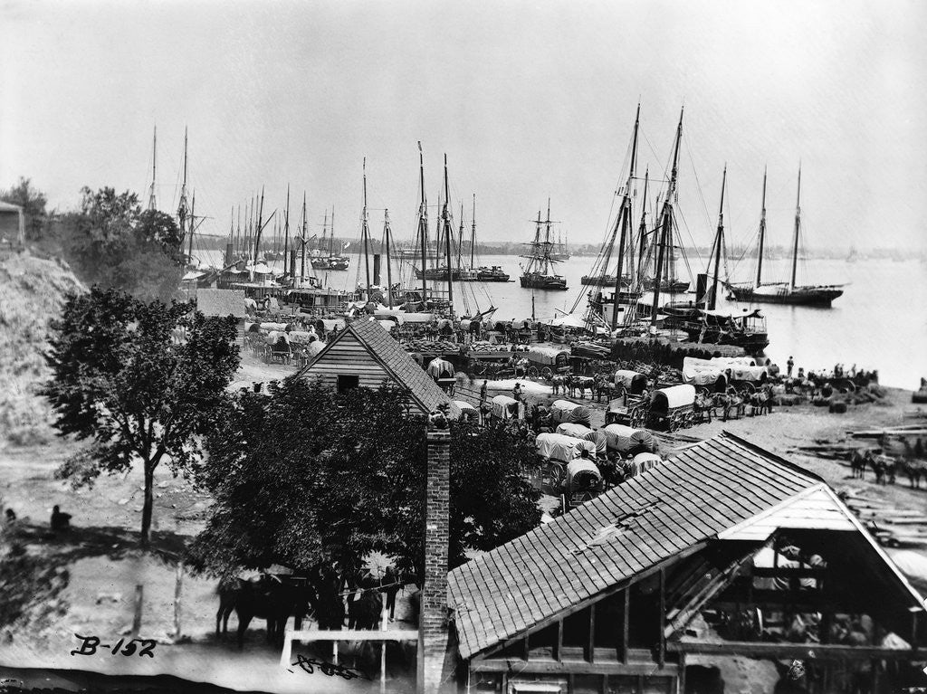 Detail of Supplies Landing in Virginia Harbor by Anonymous