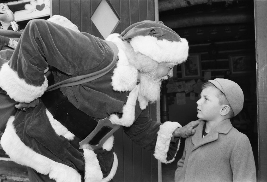 Detail of Santa Claus and Young Boy by Anonymous