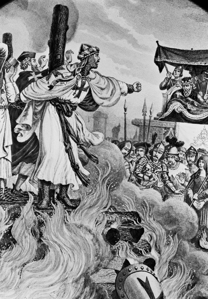 Detail of Knights Templar Being Burned At Stake by Anonymous