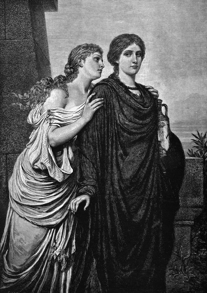 Detail of Antigone with Sister Ismene by Corbis