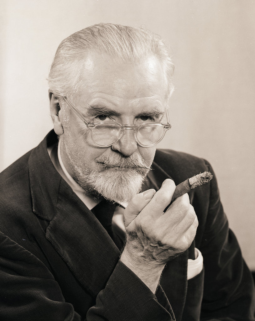 Detail of Bearded Man Holding a Cigar by Anonymous