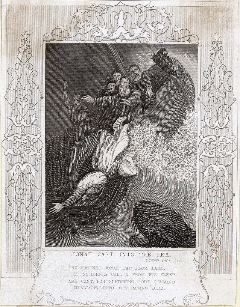 Detail of Illus/Jonah Being Cast Into Sea by Anonymous