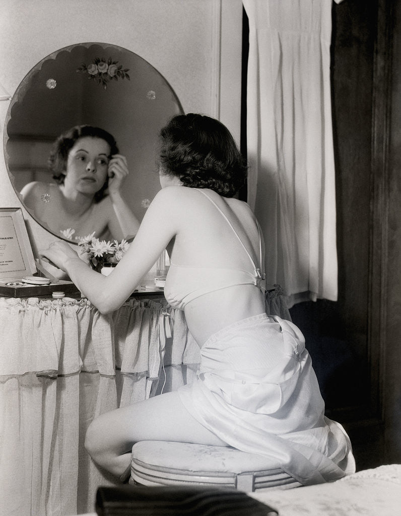 Detail of Woman Seated at Vanity by Anonymous