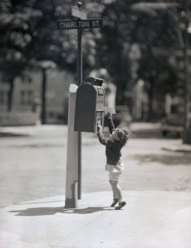 Detail of Child Reaching into Mailbox by Anonymous
