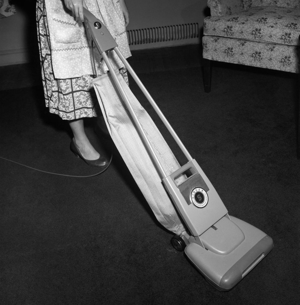 Detail of Woman Vacuuming by Anonymous