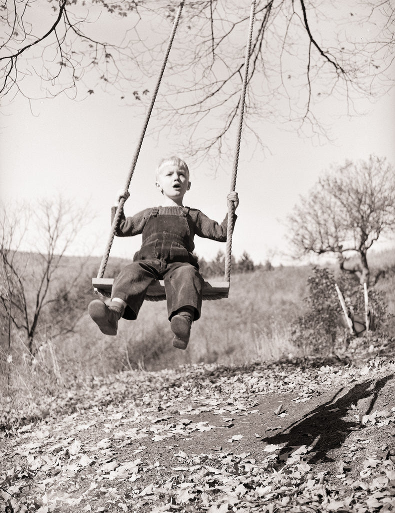 Detail of Boy Swinging by Corbis