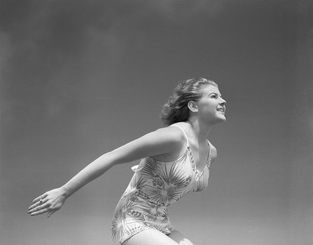 Detail of Woman Preparing to Jump by Anonymous