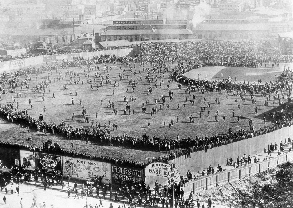 Detail of First World Series Game by Corbis