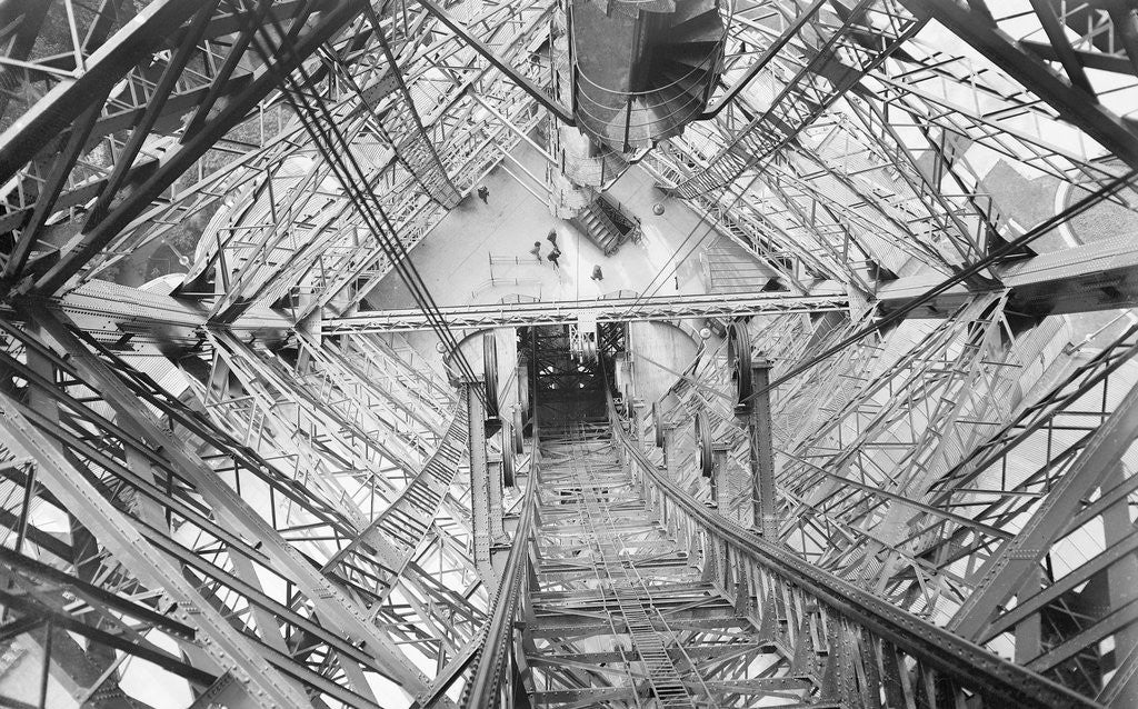 Detail of Elevator Shaft of the Eiffel Tower by Corbis