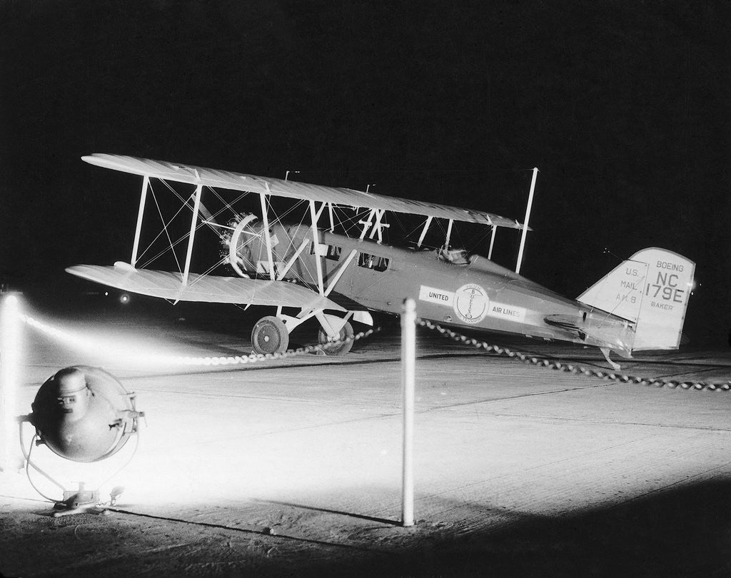 Detail of Passenger and Mail Plane Awaiting Departure by Anonymous