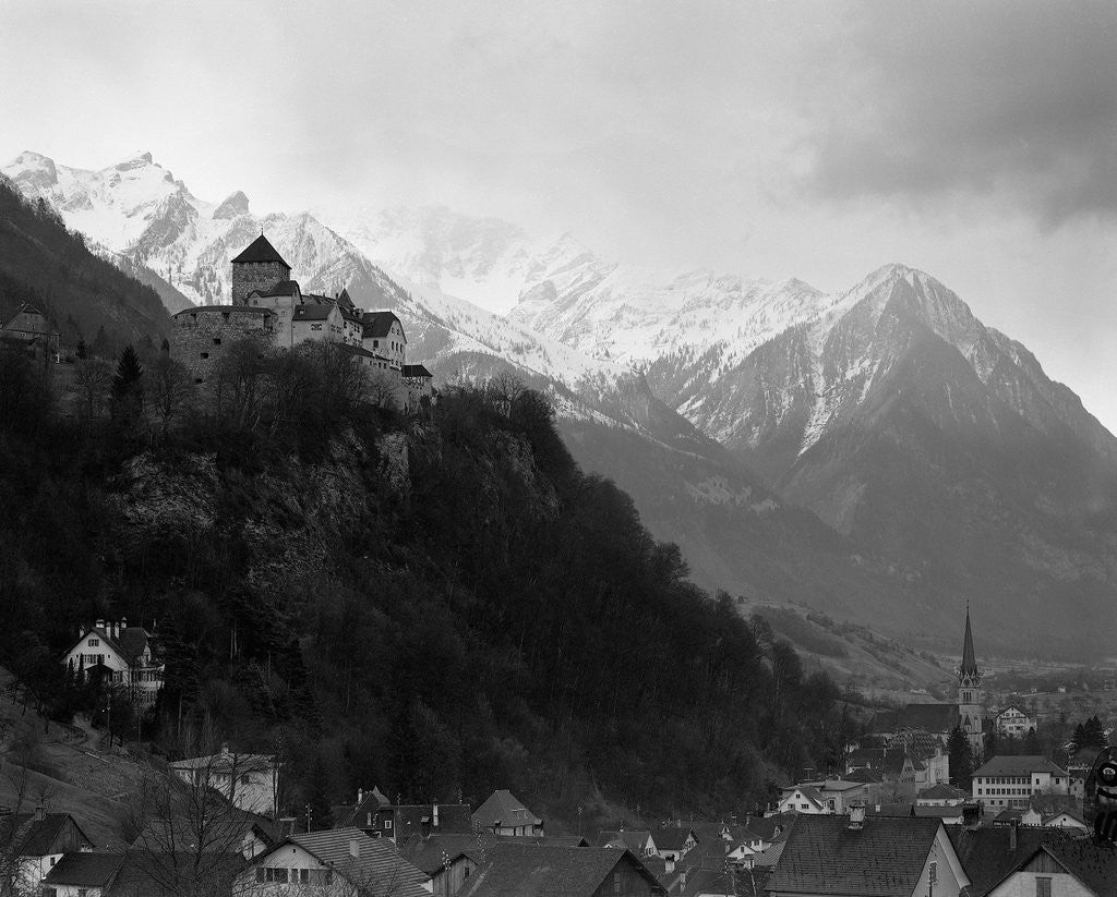 Detail of Moutains and Houses Below Them by Anonymous