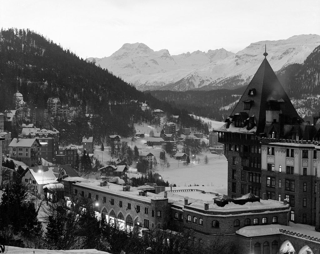 Detail of Birds-Eye View of St. Moritz by Anonymous