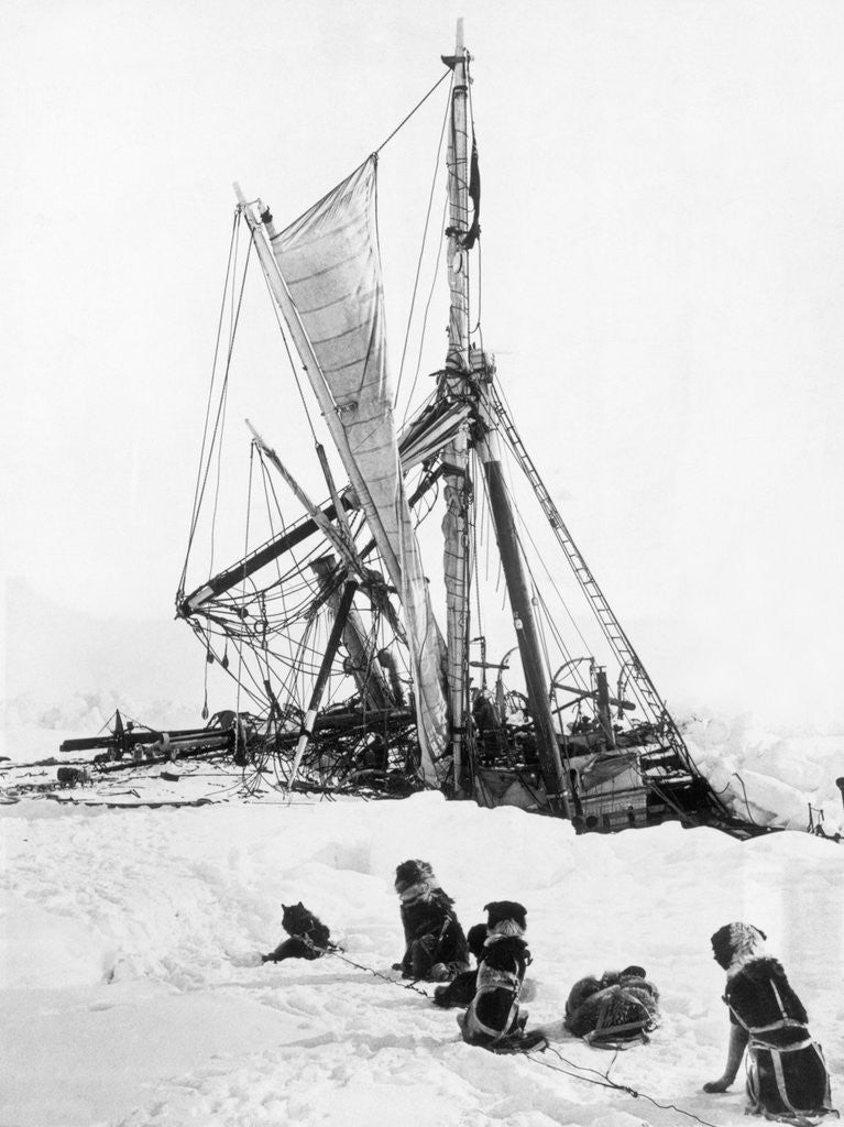 Detail of Ship Endurance Sinking in Pack Ice by Anonymous