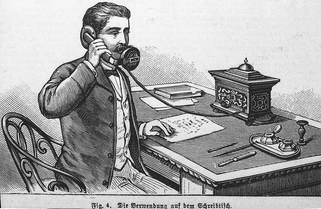 Detail of Early Office Telephone Use by Anonymous