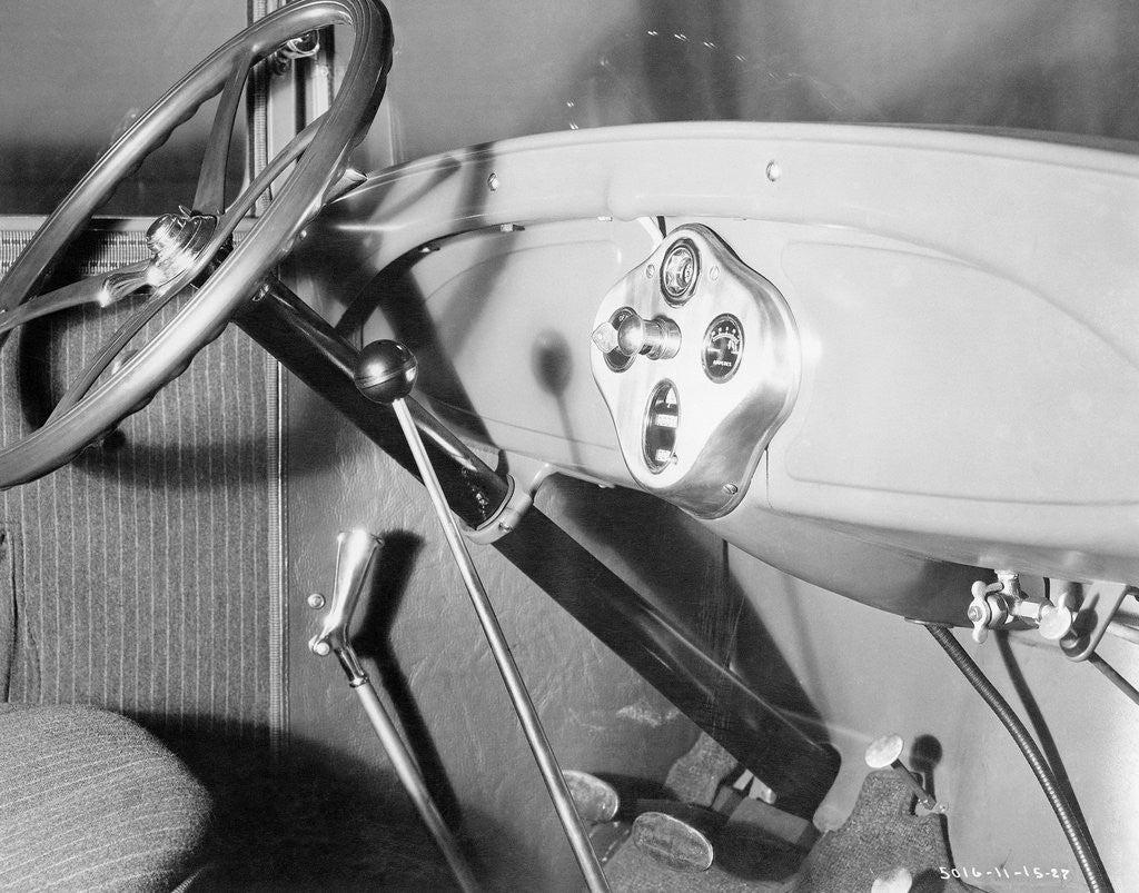 Detail of Interior of 1928 Ford Automobile by Anonymous