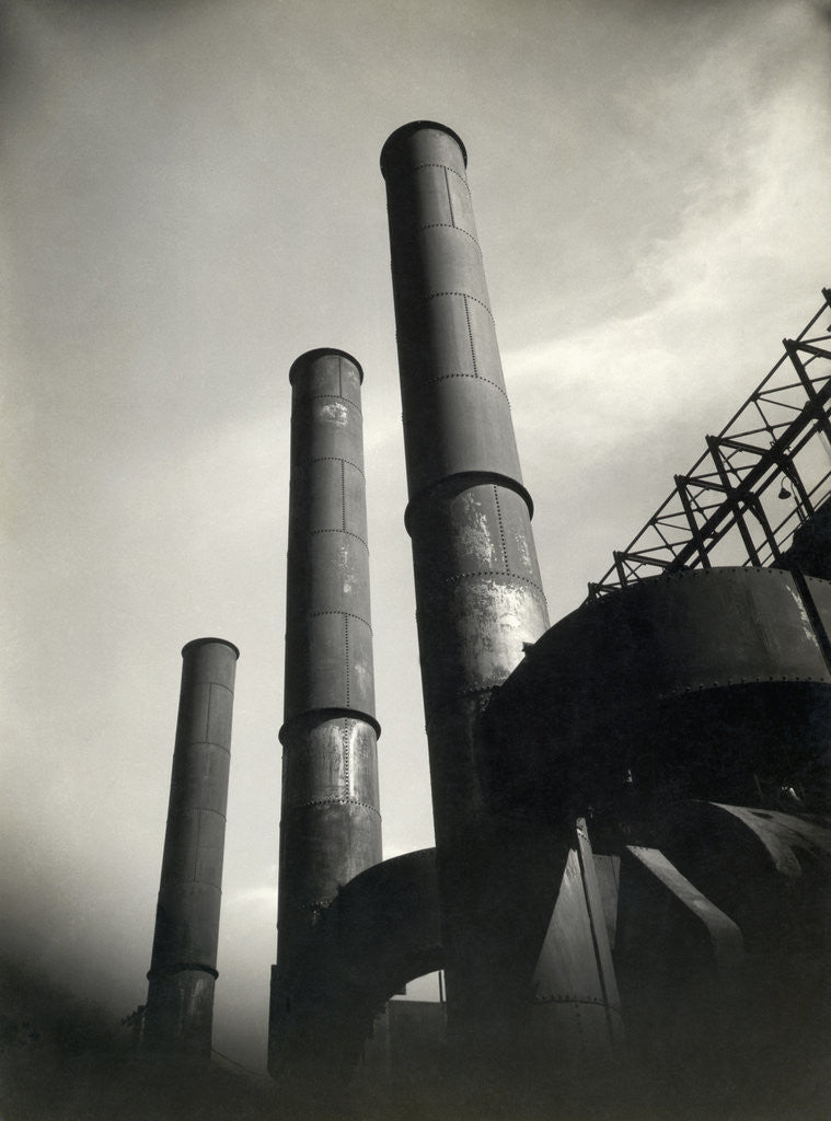 Detail of Smoke Stacks of Factory by Anonymous