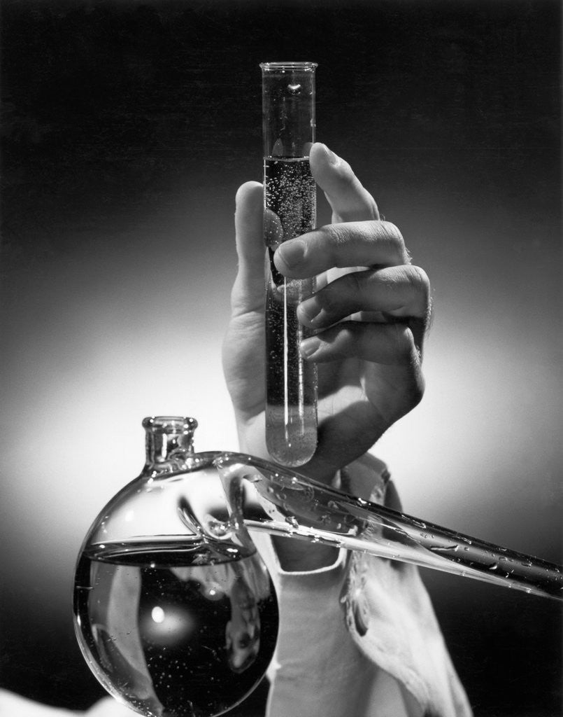 Detail of Hand Holding Test Tube by Anonymous