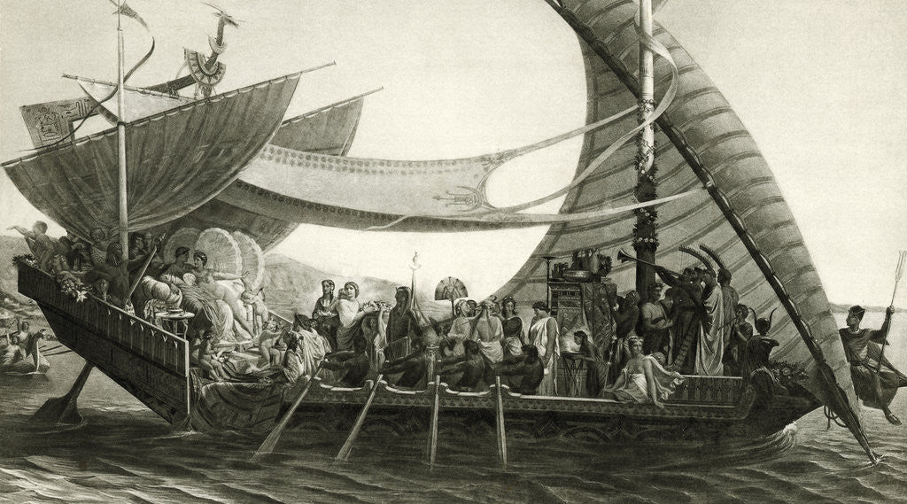 Detail of Cleopatras Barge On Nile/Illustration by Anonymous