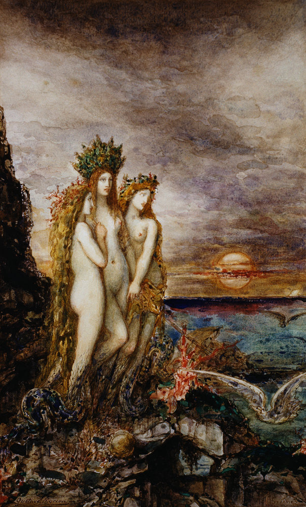 Detail of The Sirens by Gustave Moreau