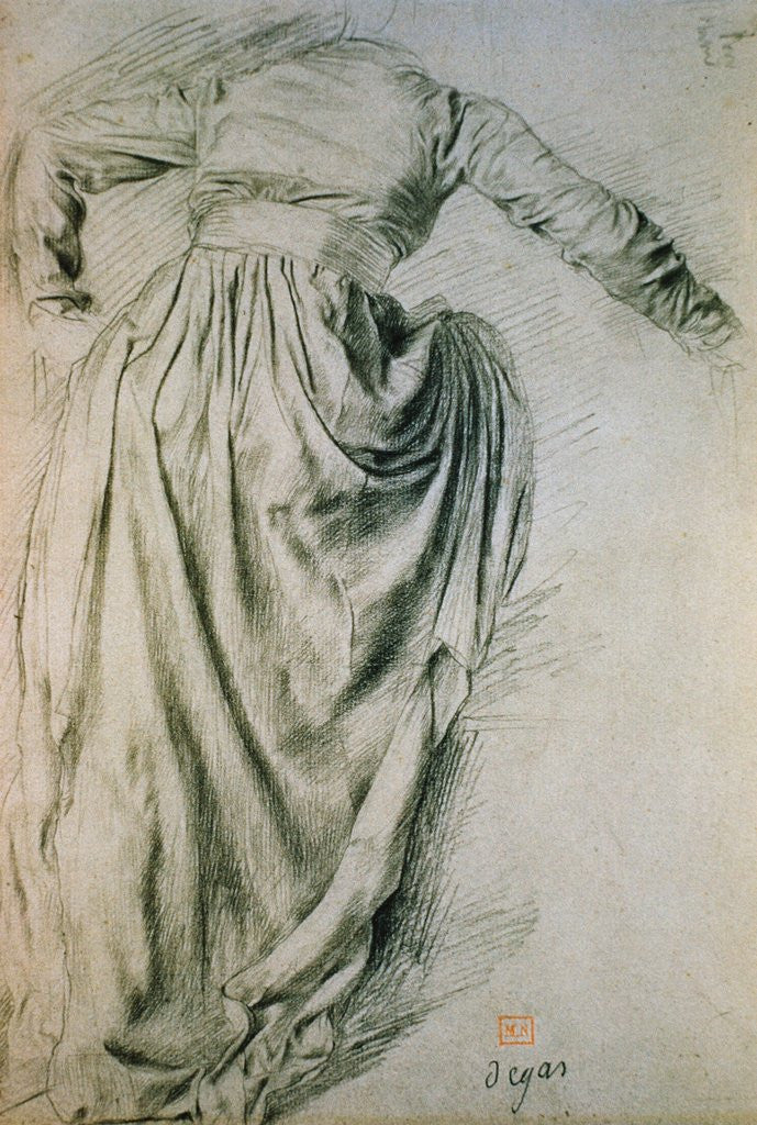 Detail of Study of a Draped Woman by Edgar Degas