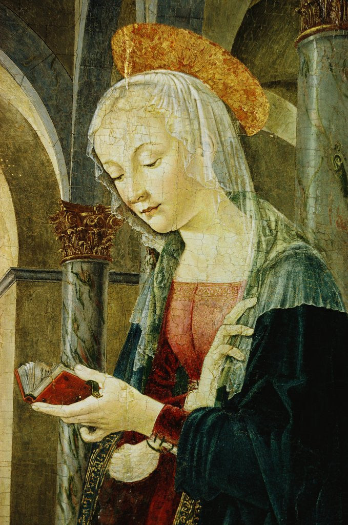 Detail of Detail of the Virgin Mary from The Annunciation Attributed to Antoniazzo Romano by Corbis